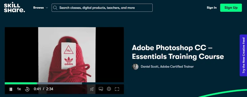 Skillshare Photoshop Course Screenshot