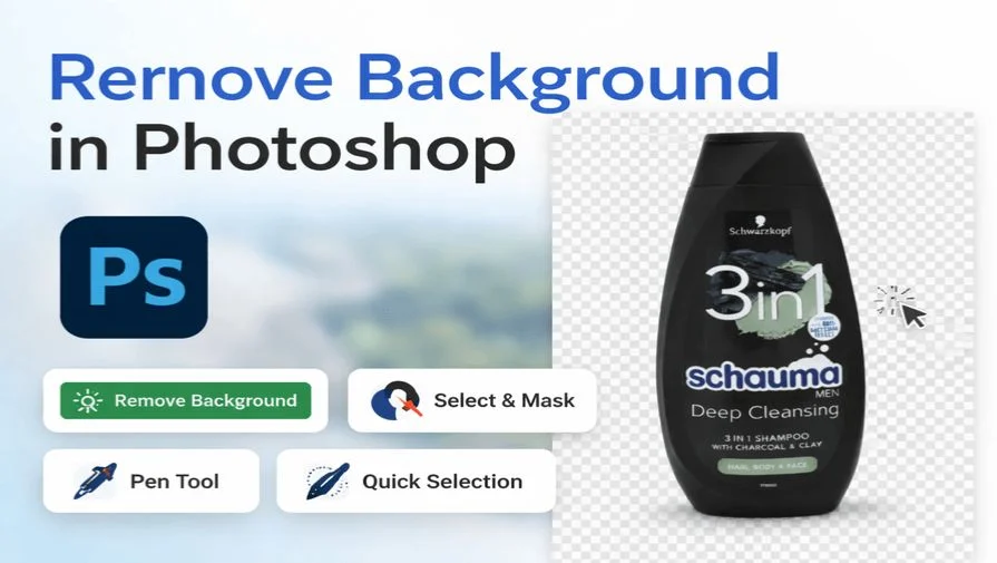How to remove background in Photoshop tutorial graphic