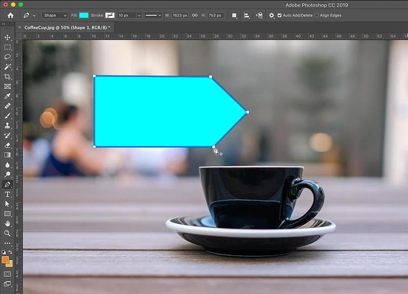 100% Clipping Path’s Shape settings