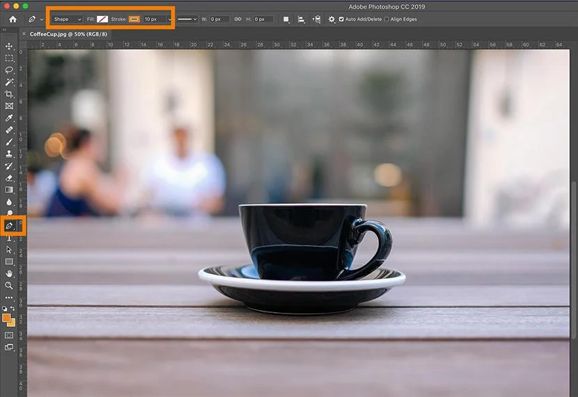 Double-clicking on the color rectangle