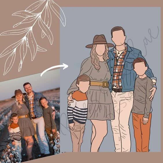 Faceless Family Portraits Example