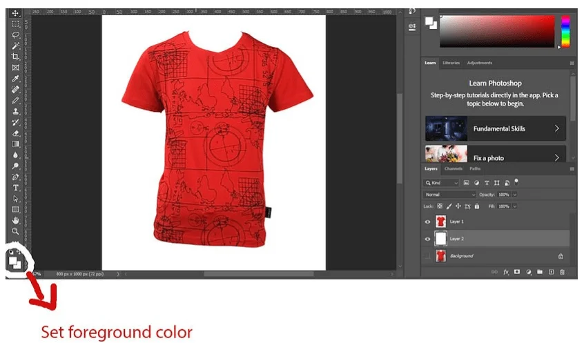 Set Foreground and Background Color to White