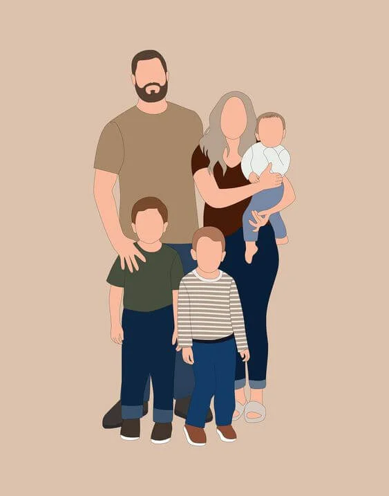 Faceless Family Portraits