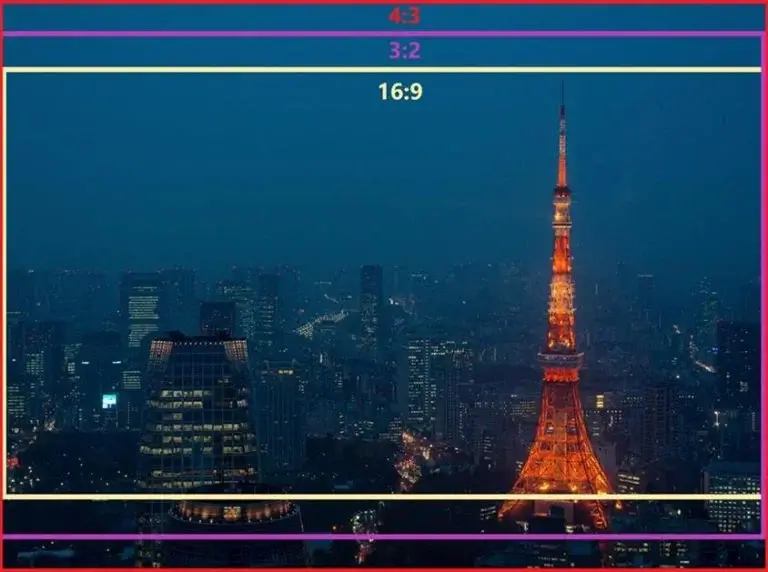 aspect ratio example, 16:9 vs 4:3