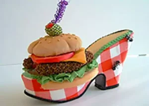 burger heel funny ugly fashion shoe
