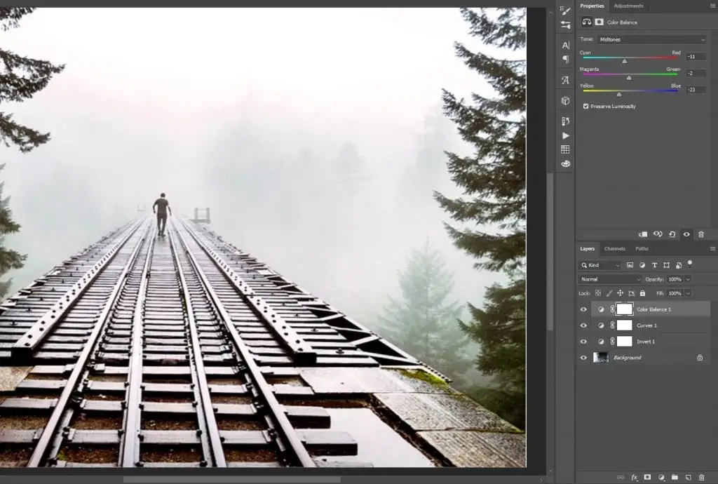 color balance adjustment layer
