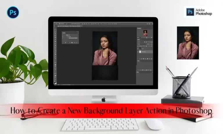 how to create a new background layer action in photoshop