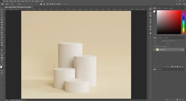 loading a photo in photoshop