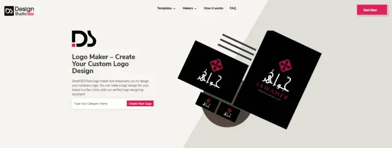 create logo without photoshop using smallseotools logo maker interface