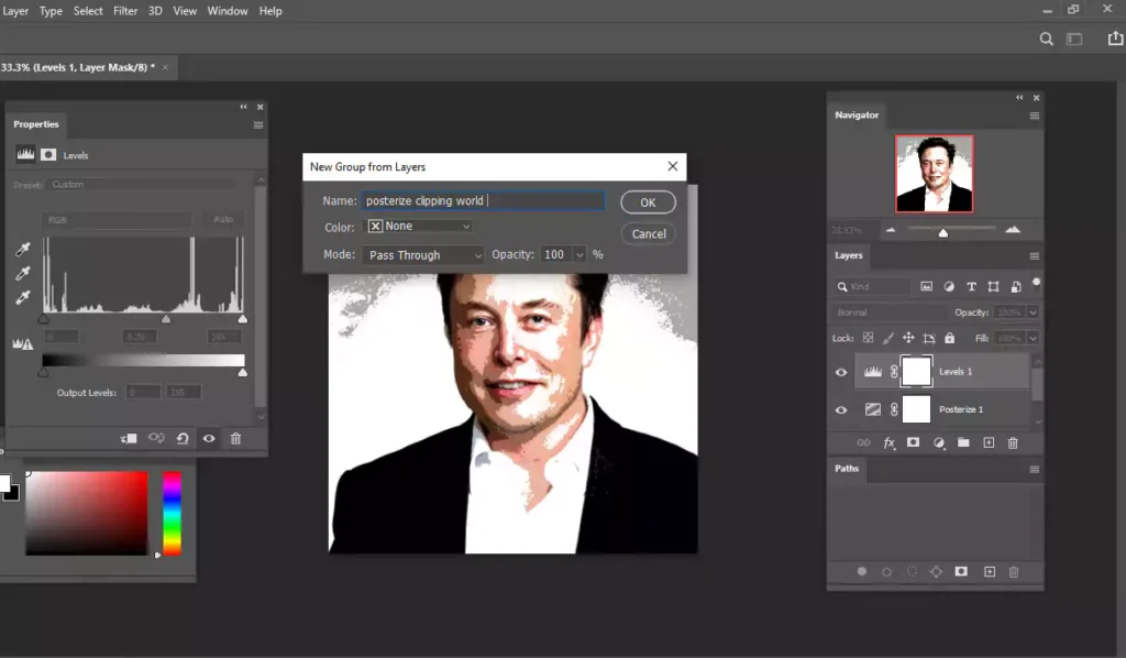 create new group layers, group layers