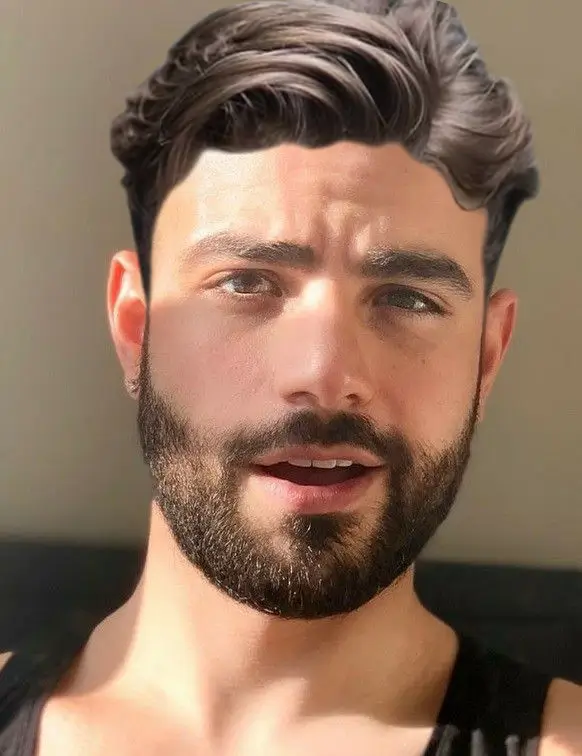 realistic hairy image of any bald individual