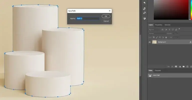 saving a path, clipping path in Photoshop CC