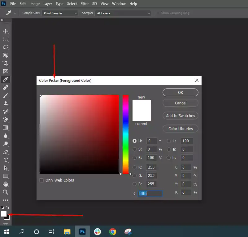 colors from the color picker
