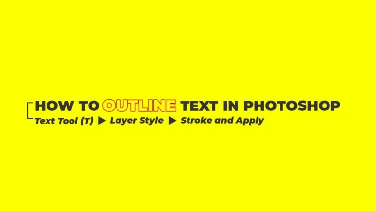 how to outline text in photoshop