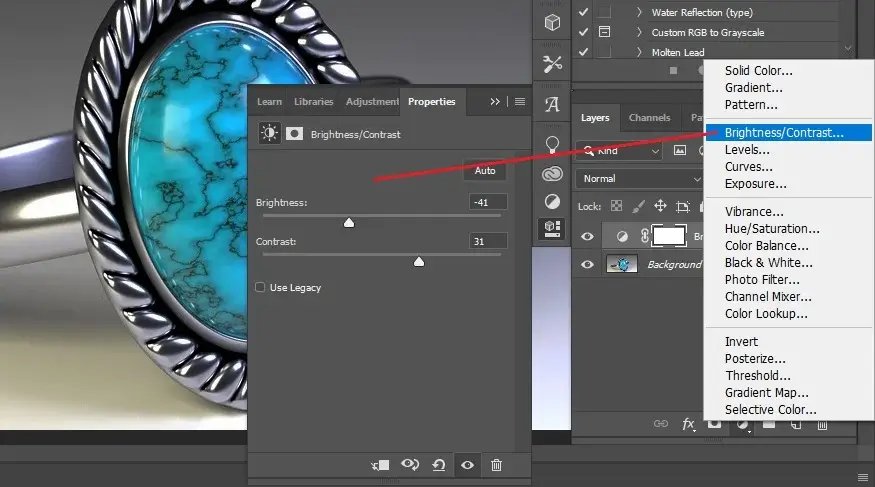 use brightness and contrast adjustment