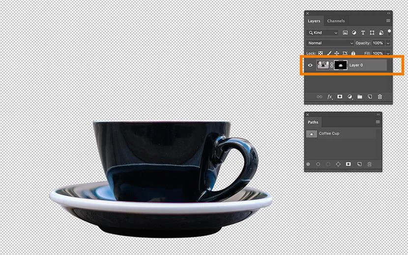 Create a Layer Mask to transparent Background