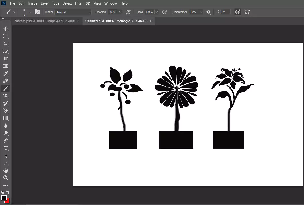 after completing brush, it will look like this way