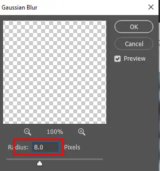 Apply The Gaussian Blur Filter, snowflake shape border