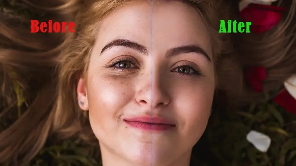 before and after photo retouching image