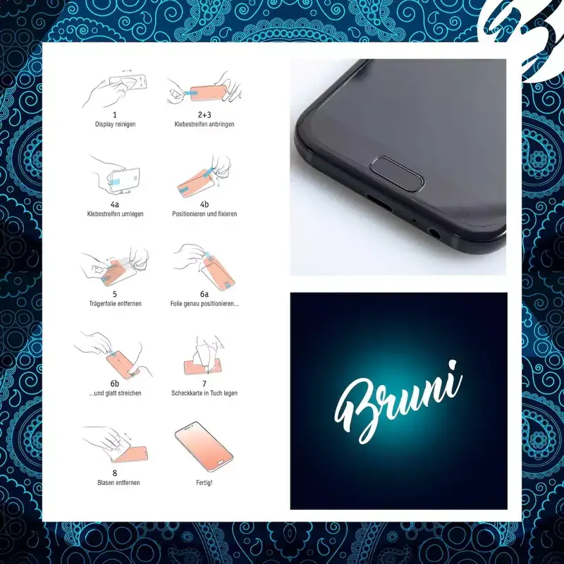 Bruni Screen Protector Compatible with Xiaomi MiJia, Action Camera Protector