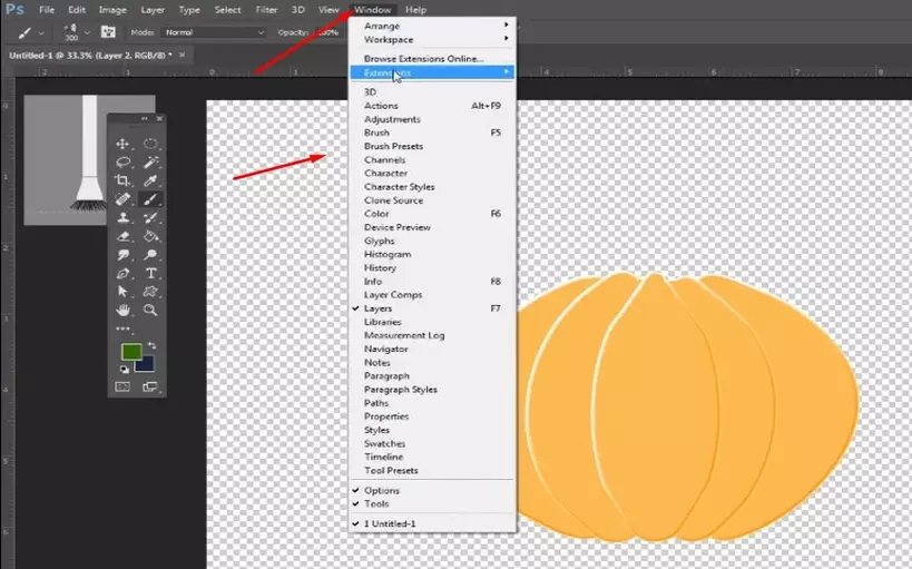 choose brush presets from windows