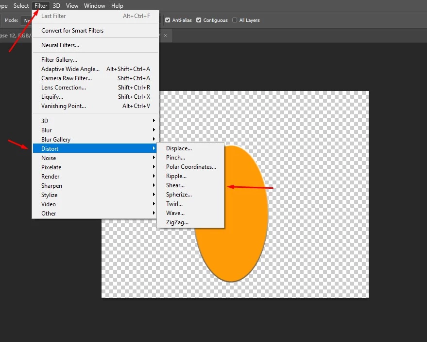 distort the pumpkin shape