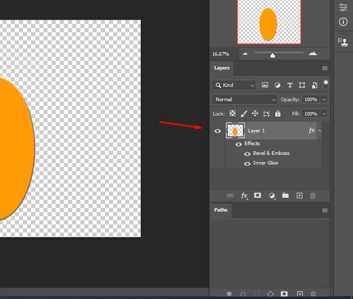 drag the layer to the thumbnail