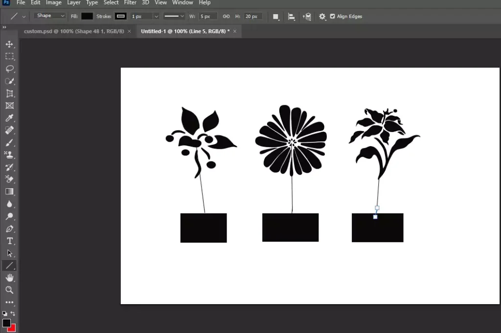 drawing line with the line tool
