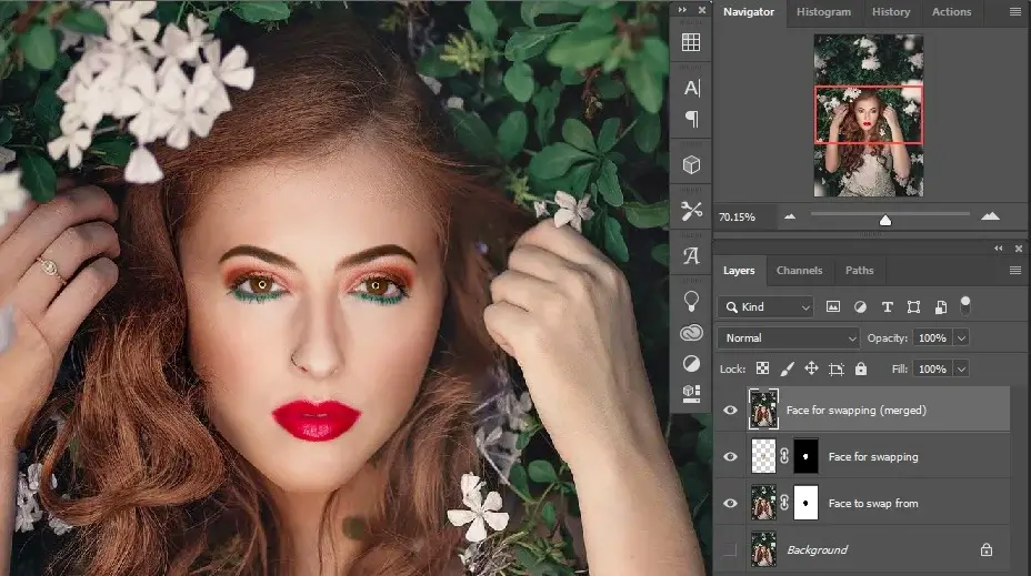 face swapping in photoshop