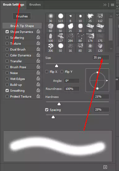 for flower surface creation make the brush size to 35