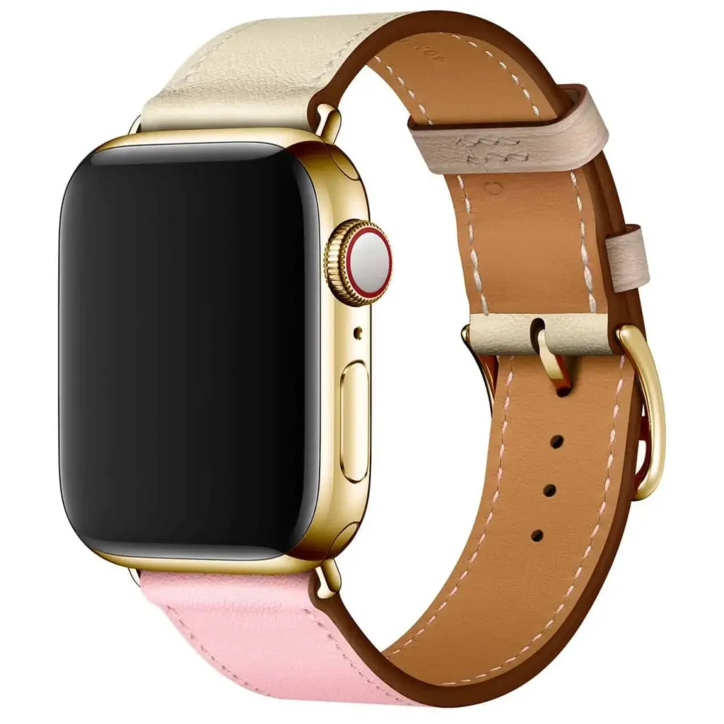 Hermes Rose Sakura Swift Leather Single Tour, Most Feminine Apple Watch Bands