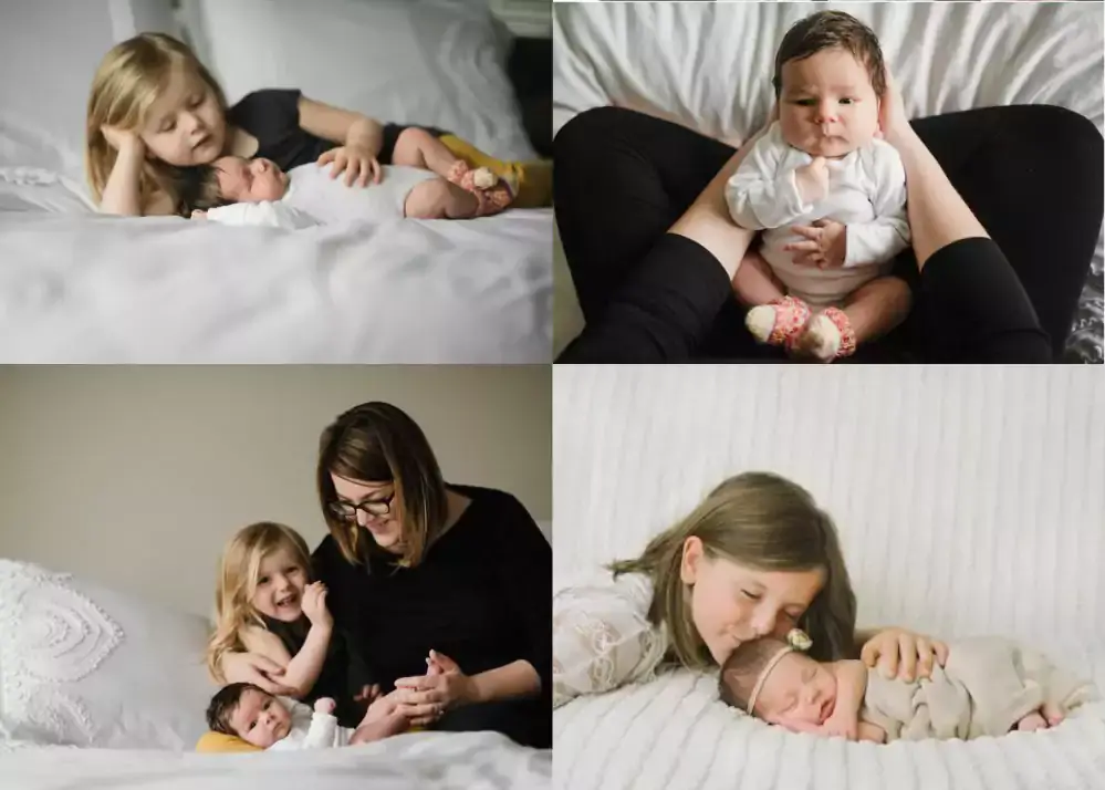 newborn photography at home with mom