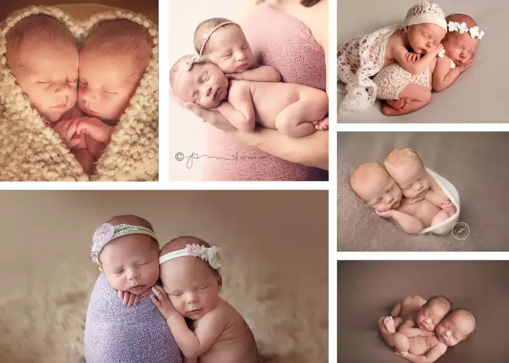 newborn twin photography at home