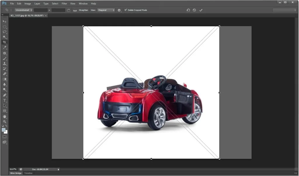 photoshop crop tool