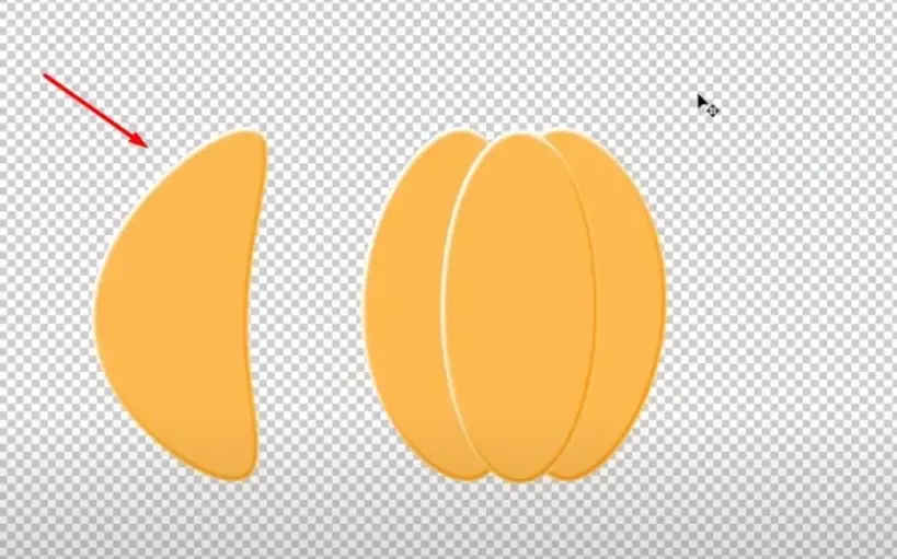 pull out the pumpkin shape little bit more