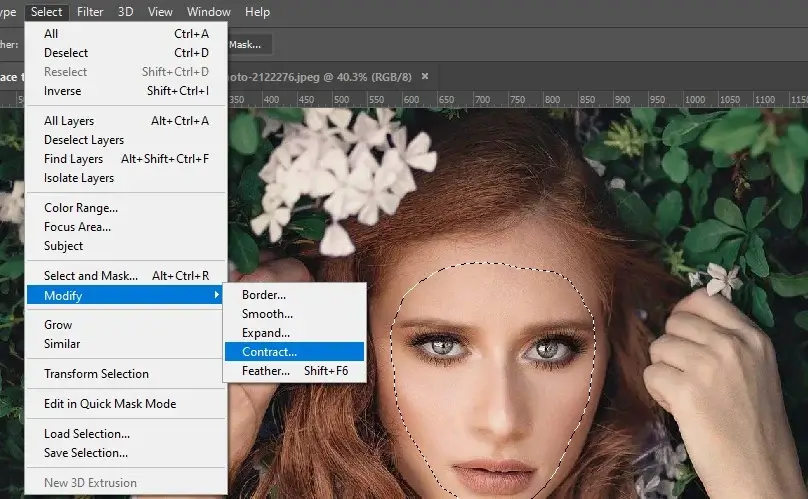 remove the face you want to replace
