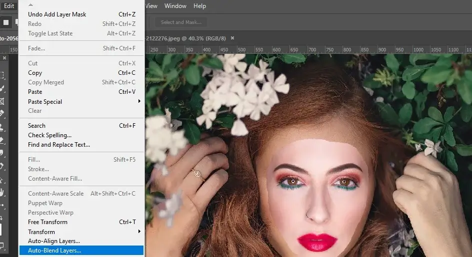 select auto blend layers