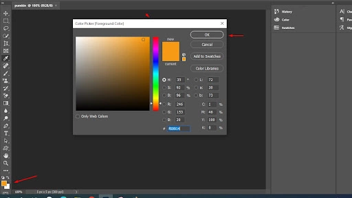 set the foreground in orange