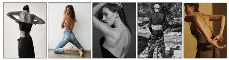 standing with back model poses