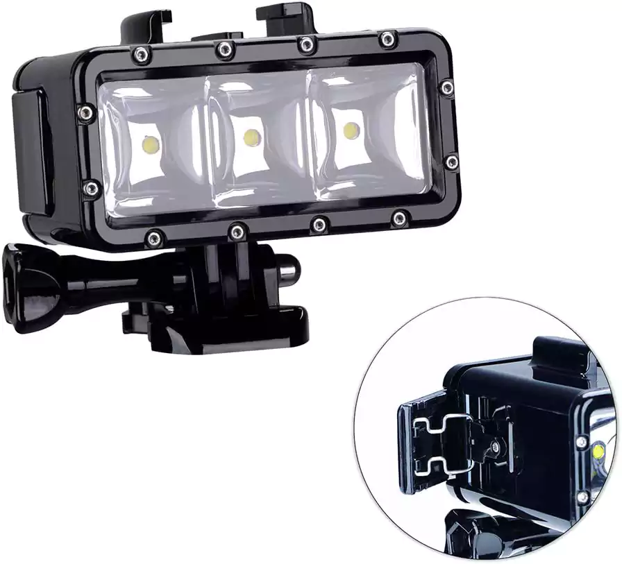LED Video Light Fill Night Light Diving Underwater Light for Gopro Hero 11/Hero 10/Hero