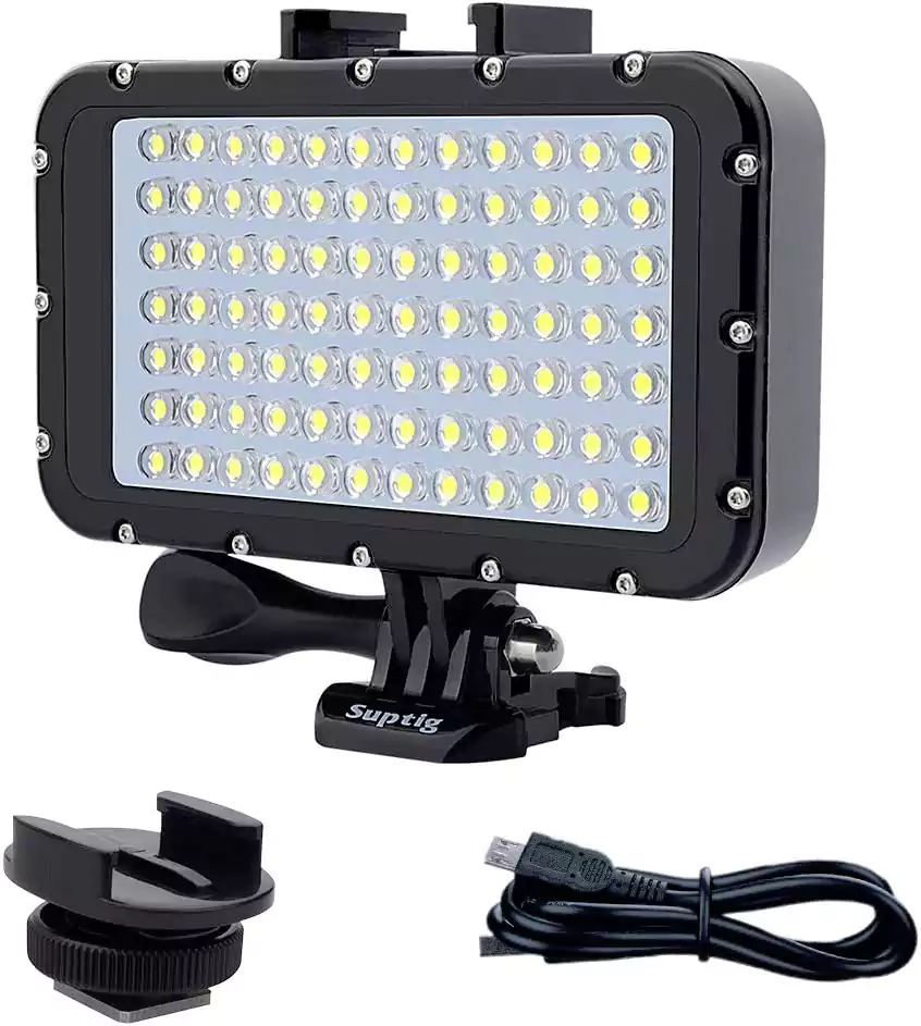 Waterproof LED Video Light Waterproof 164ft(50m) for Gopro Canon Nikon Pentax Panasonic Sony Samsung SLR Cameras