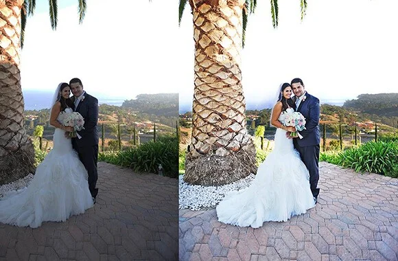 wedding photo color correction
