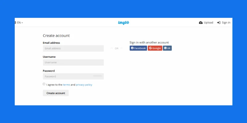 create account in imgbb