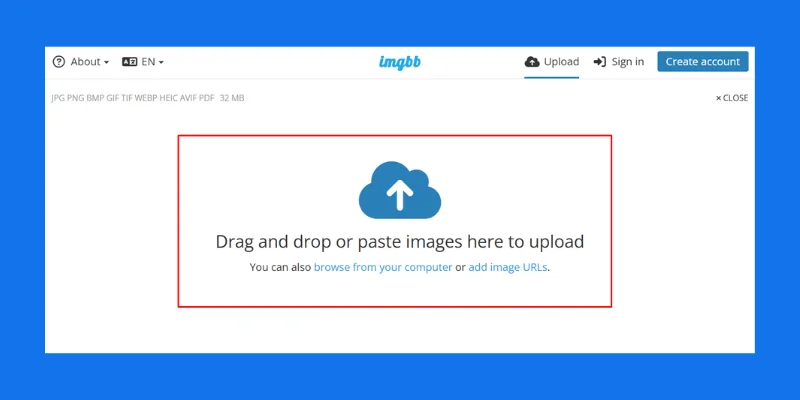 upload an image system