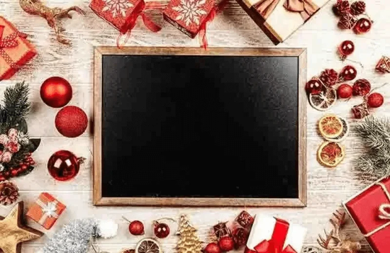 wooden Christmas photo frames
