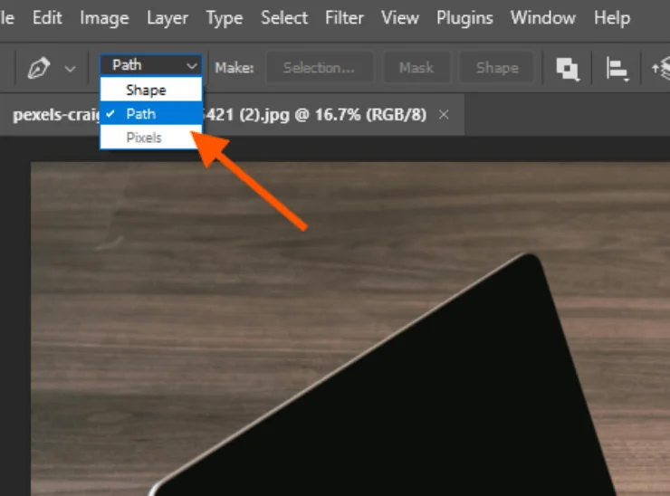 path option photoshop