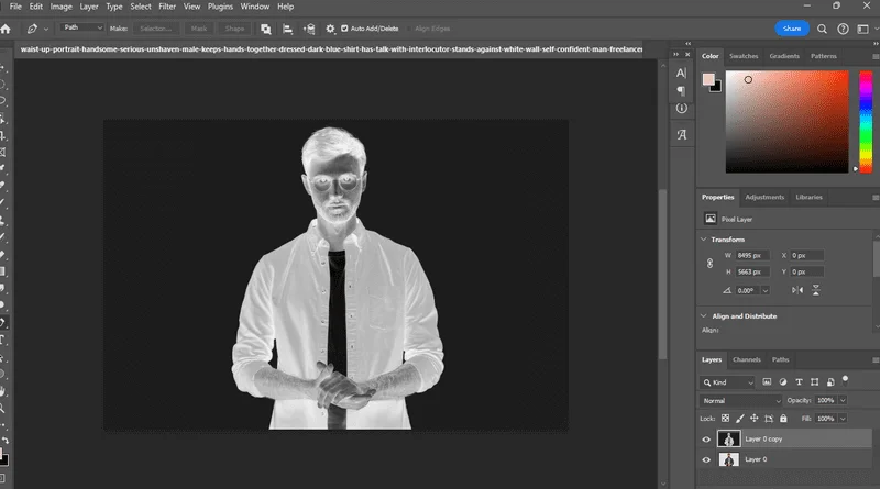 X ray effect in Photoshop