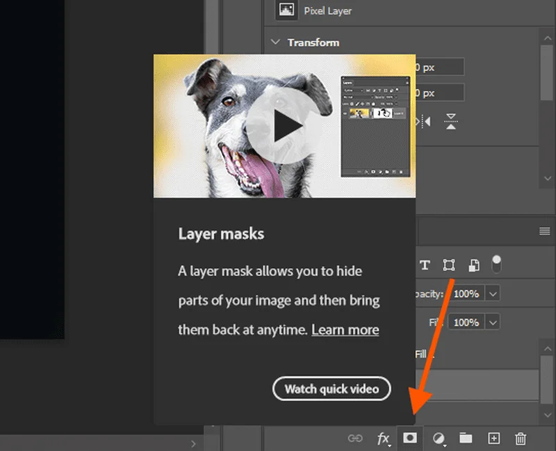 Layers Mask Icon in Photoshop