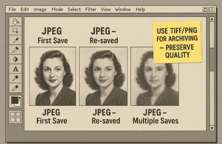 Photo quality loss from repeated JPEG saves