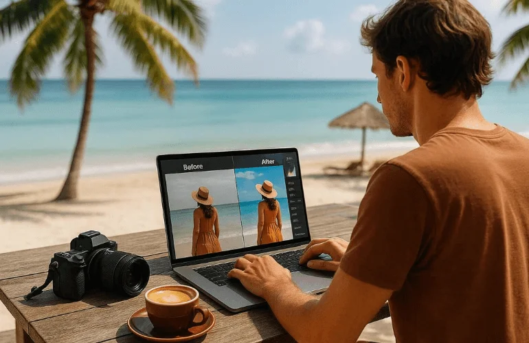 travel photo editing business